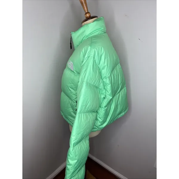 The North Face Nuptse Short‎ Jacket in Chlorophyll Green XL - Image 4