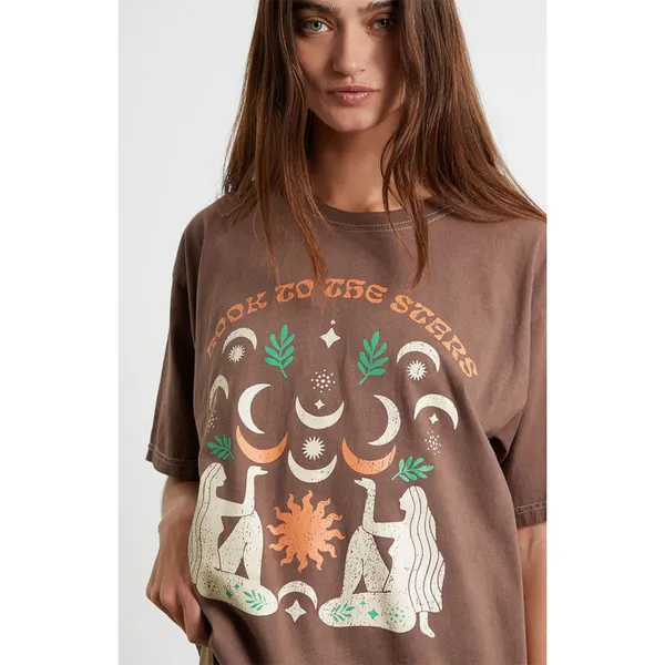 Pacsun Golden Hour Look To The Stars Oversized T Shirt Size L/XL - Image 6