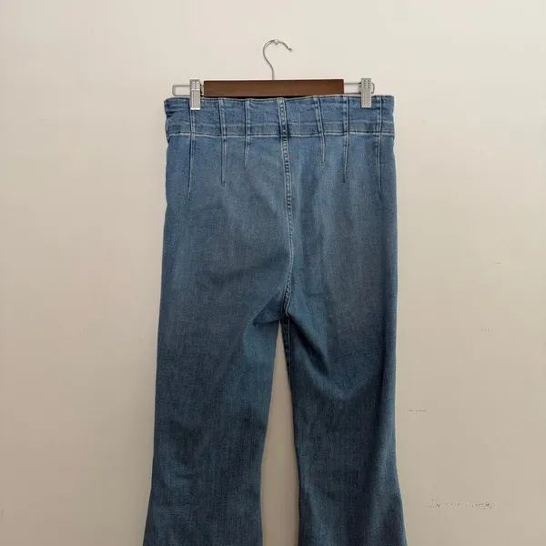 We the Free Jayde Flare Jeans High Rise Flare Leg Boho‎ Denim Jeans Size 30 - Image 9