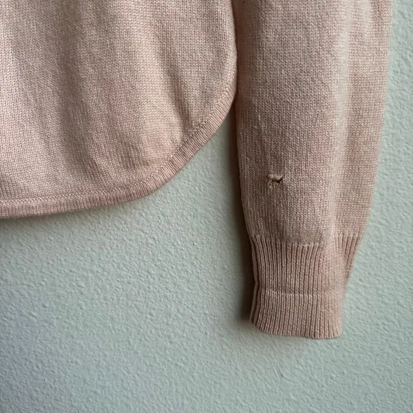 Vintage Ralph Lauren Silk Cashmere Pink Collared Cardigan Sweater S - Image 6