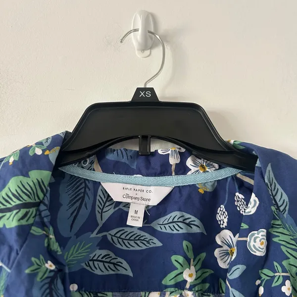 Rifle Paper Co x The Company Store Peacock Blue Pajama Set Size M - Image 4