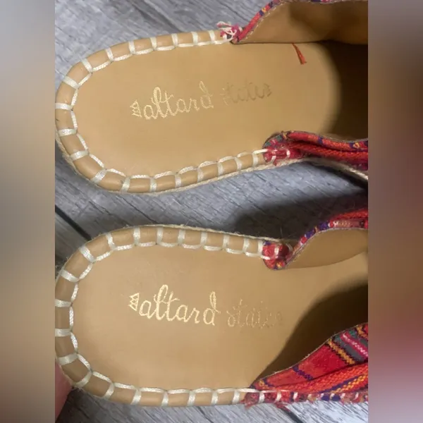 Altar’d State Colorful Woven Espadrille Wedge Sandals Strappy Boho - Image 4