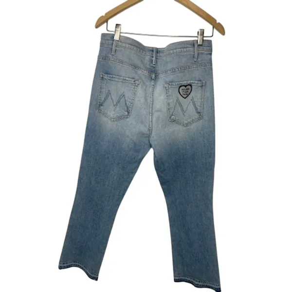 MOTHER Superior Hustler Ankle Holier Than You Patch Flare Jeans 31 - Image 7