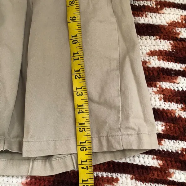 2000s Y2K Cherokee pleated beige khaki mini schoolgirl preppy academia skort skirt w/shorts coquette high rise gothic - Image 5