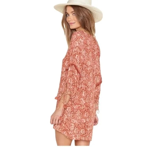 Amuse Society Costello Fringe Mini Dress Small - Image 2