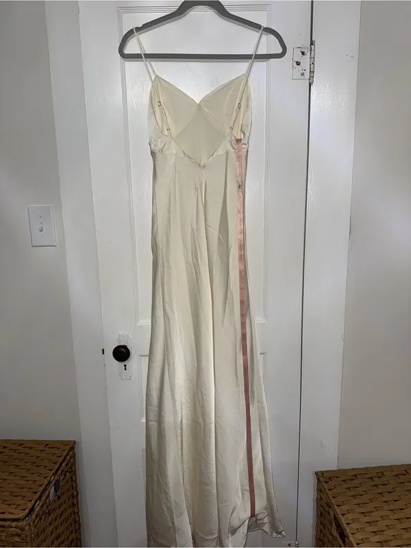 Lulus Ivory Slip Maxi Dress with Spaghetti Straps - Image 5