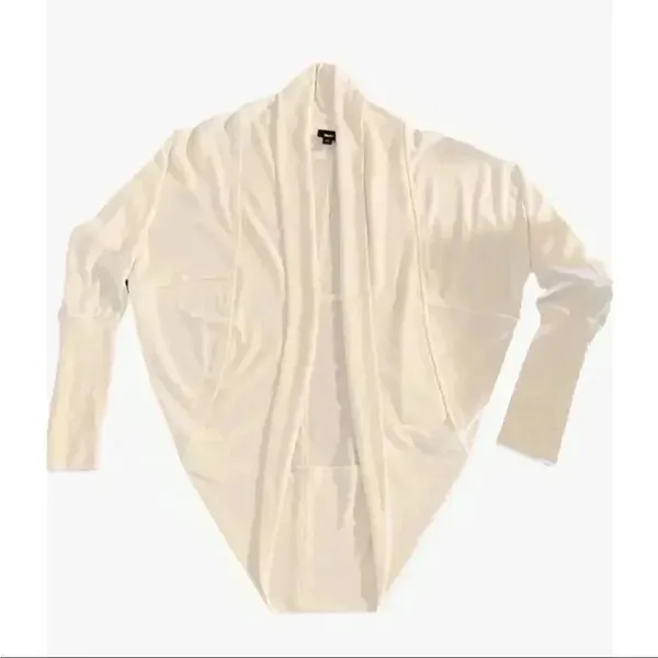 Mossimo Long Sleeves Off White Oversized Open Front Women Top SP #1423 - Image 3