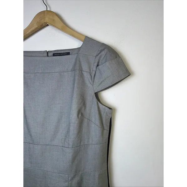 banana republic Woman’s dress 12 gray career cocktail sheath silhouette classic - Image 3