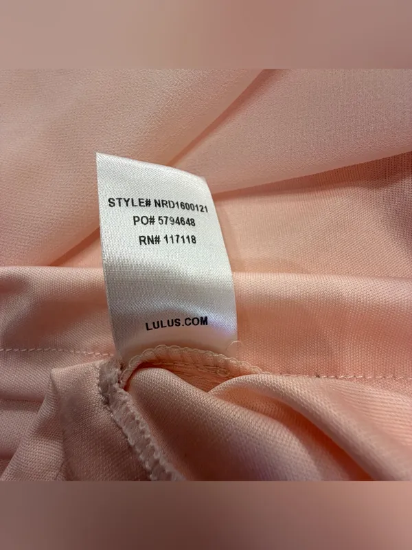 LULUS Women Air of Romance Peach Sleeveless Chiffon Maxi Dress Size XS - Image 6