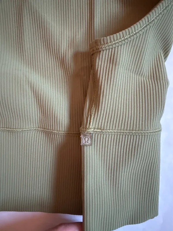 Lululemon Power Pivot Ribbed Tank Top Green - Image 3