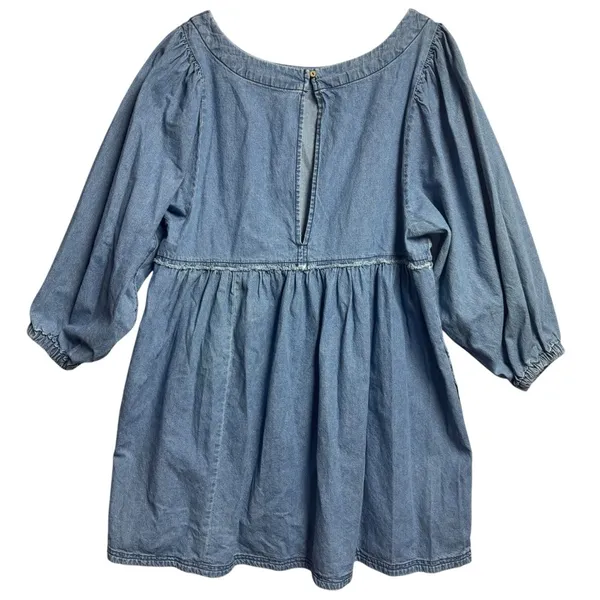 Get Obsessed Cotton Denim Mini Dress- Women's Size Medium - Image 2