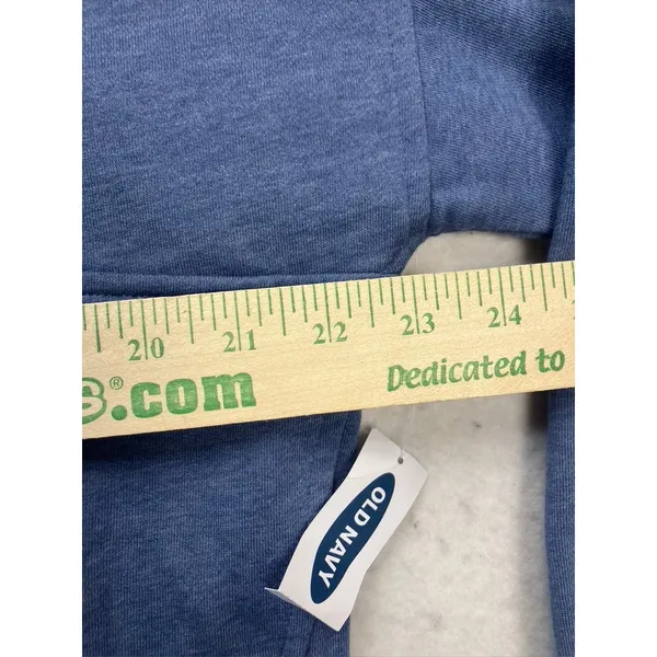 Old Navy Quarter Zip Pullover Womens Small Blue‎ Mock Neck Fleece Sweatshirt - Image 5