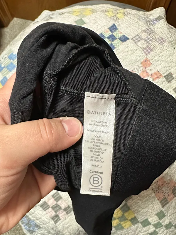 Athleta Black High-Neck Crop Sports Bra - Image 4