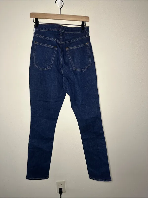 NWT Abercrombie and Fitch slim straight ultra high rise dark wash jeans size 27 - Image 3