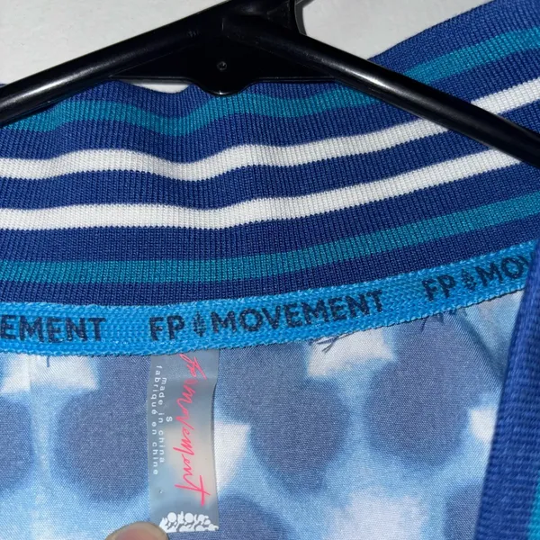 Free People Movement Blue Top Seed Printed Tennis Jacket Size small - Image 2