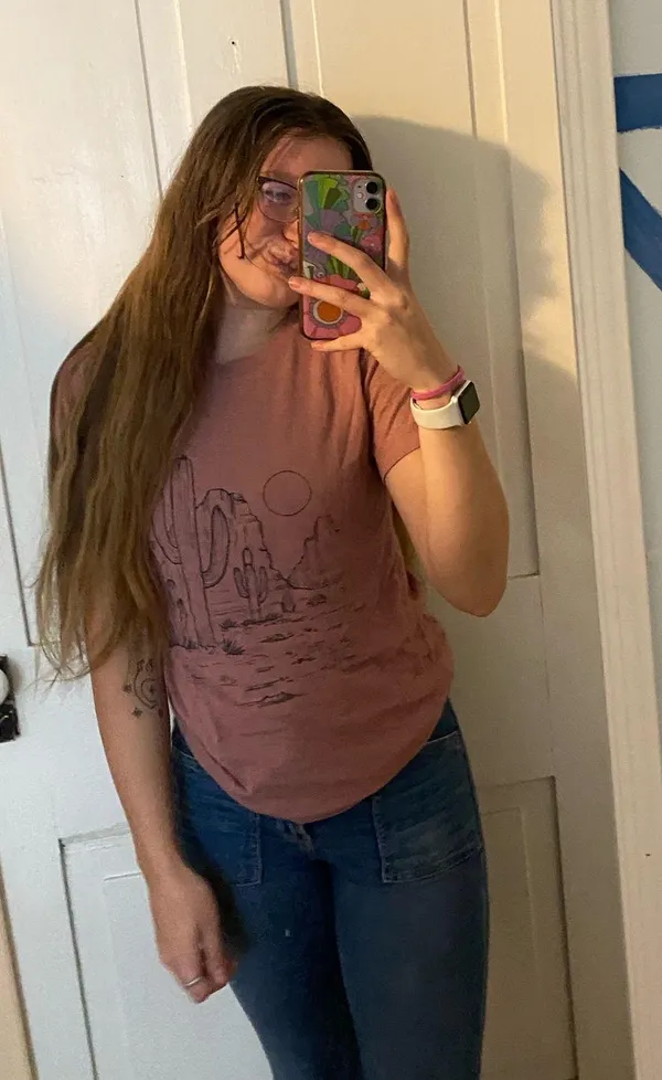 Go west green pink tshirt - Image 2