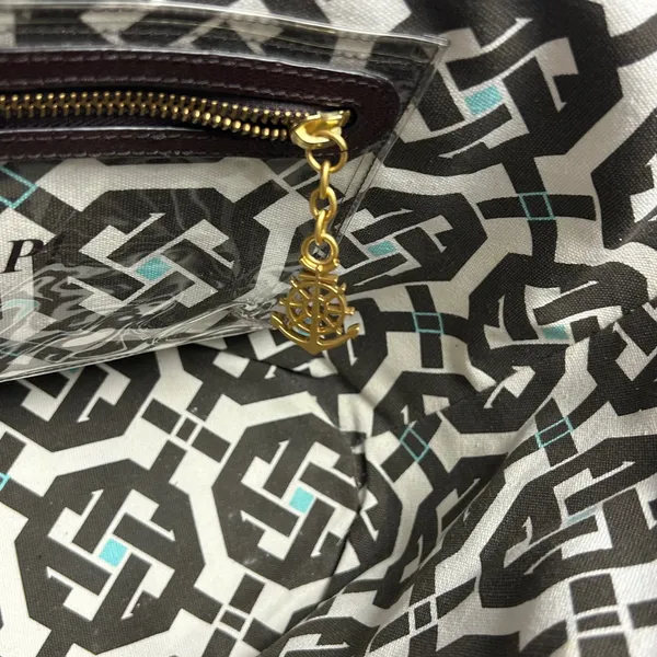Juicy Couture Y2K Woven Straw Nautical Anchor Charm Tote Bag Brown - Image 14