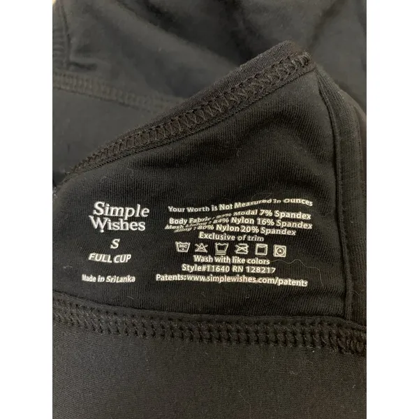Simple Wishes Hands Free Pumping Bra Black‎ Full Cup Nursing Bra Small - Image 3