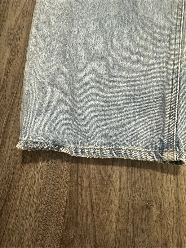AGOLDE Criss Cross High Rise Jeans 100% Cotton Straight Leg Vintage Blue. - Image 14
