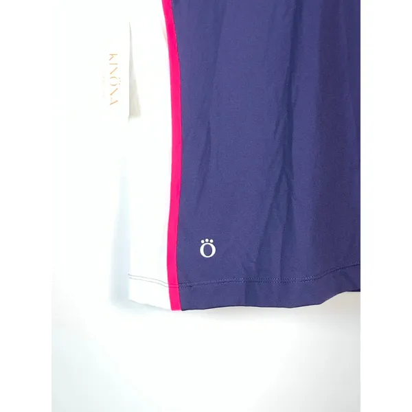 KINONA Golf Top Women S Navy Pink White Sleeveless 1/4 Zip Colorblock NWT - Image 15