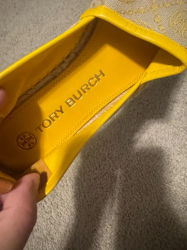 TORY BURCH Logo-print jacquard espadrilles Size 8M - Image 4