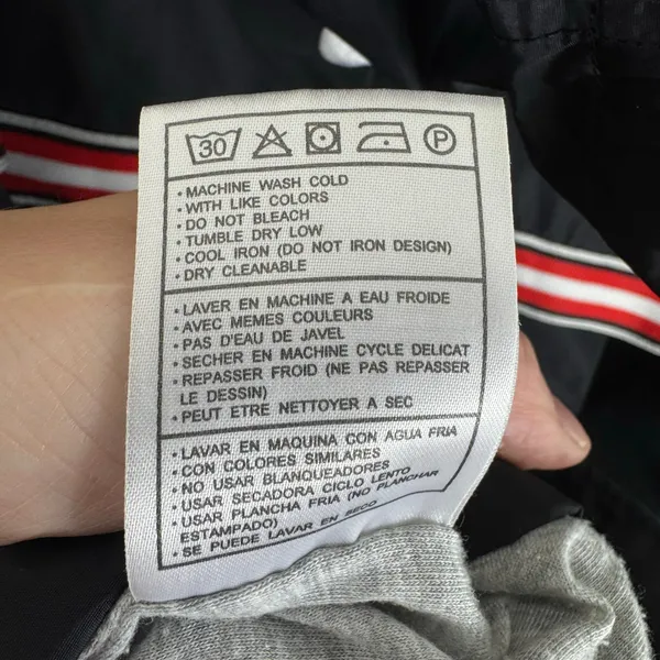 Nike Vintage Black Snap Up Hooded Packable Lined Windbreaker Women's Size XL‎ - Image 8