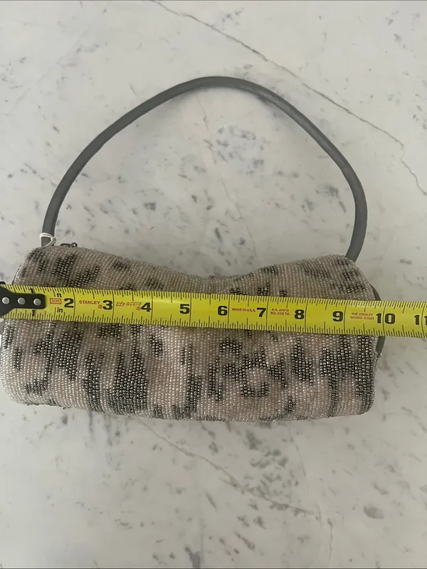 Free People Bailey Beaded Barrell Shoulder Bag Gray - Image 5