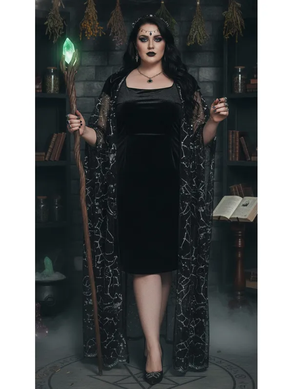New with Tags Lucky 13 Black Satin Gothic Bombshell Dress Size 1 (US Large) - Image 6