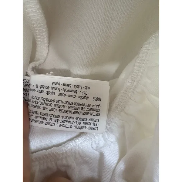 NWT Zara White Bubble Dress Size Small Sleeveless Stretch Drop Waist 4424/151 - Image 7