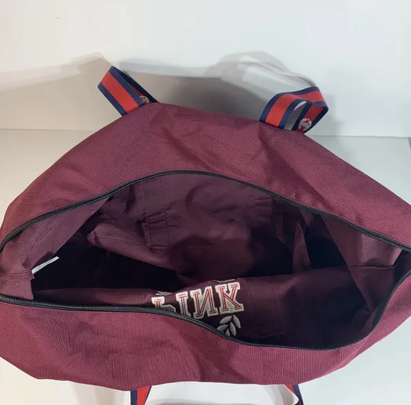 VICTORIA'S SECRET MAROON ORCHID DUFFLE TRAVEL TOTE BAG 18" x 15" x 7" - Image 3
