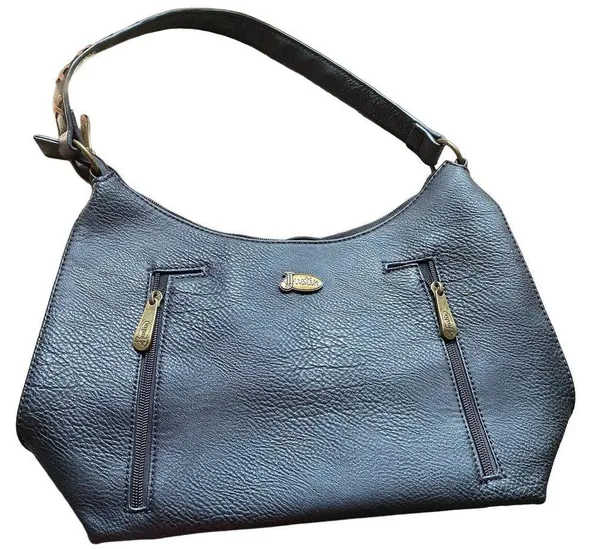 Justin Boots Western Conceal Carry Embroidered Studded Tote Bag Purse Black/Chestnut - Image 4