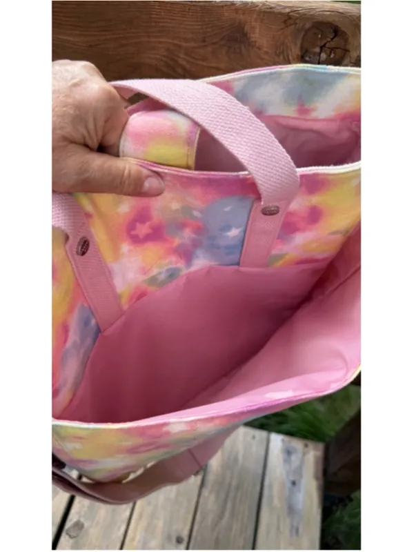Madden Girl Pastel Tie-Dye Utility Cooler Tote Teacher School Bag - Image 5