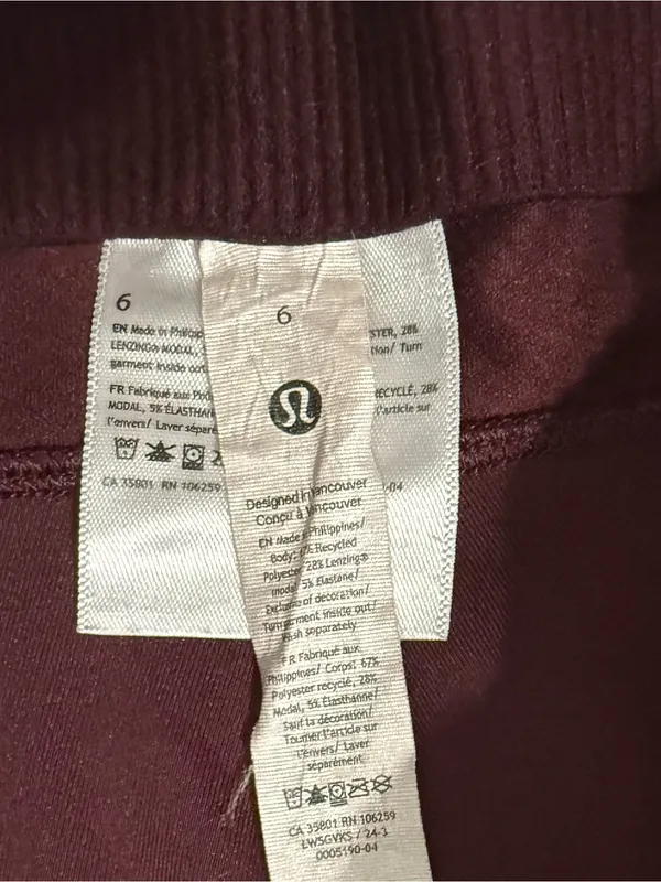 Lululemon Ribbed Softstreme Flared Pant Garnet Size 4 - Image 10
