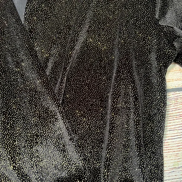 Altar'd State Black Gold Glitter Bodysuit Womens Medium‎ Long Sleeve Party Top - Image 6
