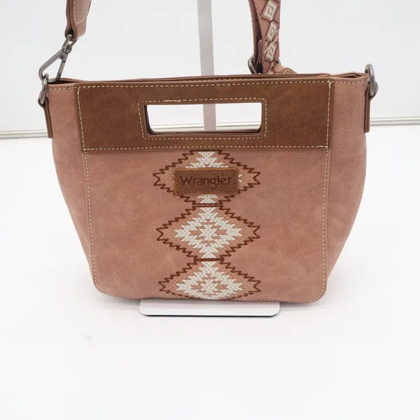Wrangler Dusty Rose Western Aztec Crossbody Bag - Image 3