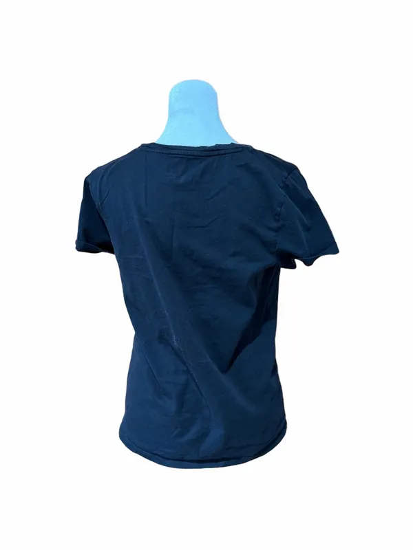Time and Tru Classic Black V-Neck Women's Tee - Image 2