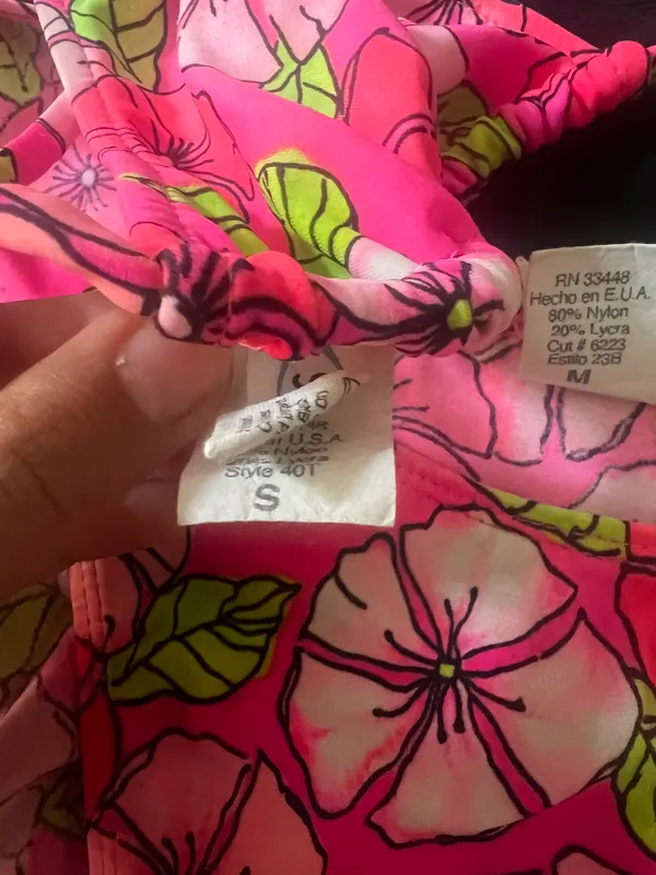 Y2K Hibiscus Bikini Set Size M - Image 3