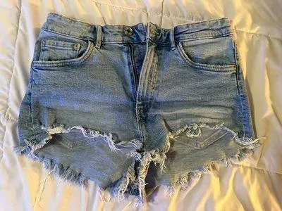 ZARA High Rise Jean Shorts - Image 2