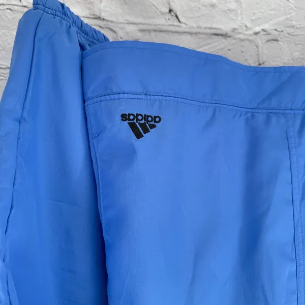 Adidas Track Jacket Women’s Large Light Blue Full Zip Up Running 3 Stripes - Image 3
