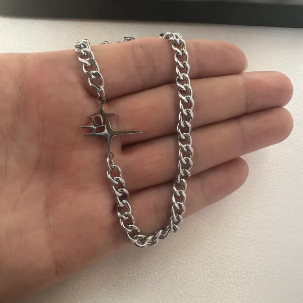 Link Chain Star Necklace for Men Women Streetwear Punk Hip Hop Unisex Style - Image 4