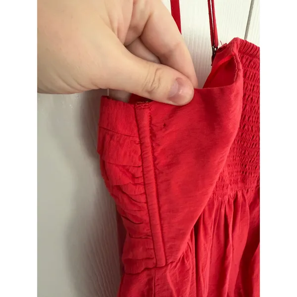 Abercrombie & Fitch Emerson Red Tiered Maxi Dress Strapless Convertible Resort - Image 6