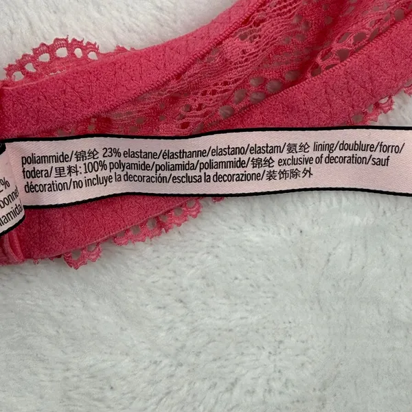 Victoria's Secret Pink Floral Lace Halter Bralette‎ Size Large 361640-Y71 - Image 6