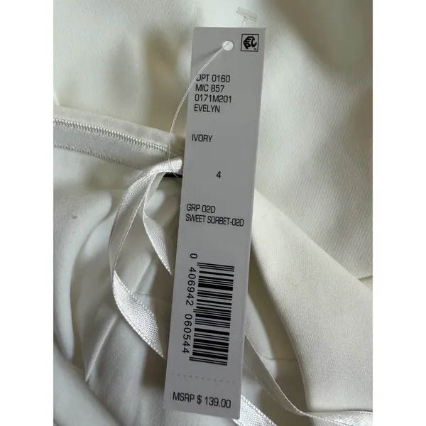 Gianni Bini Ivory Evelyn One Shoulder Mini Dress 4 Wedding Bachelorette Bridal - Image 9