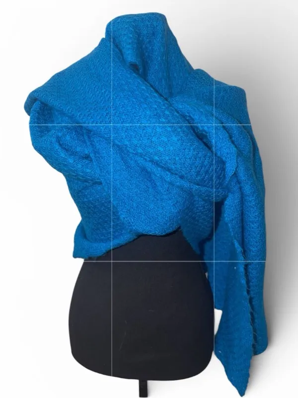 H&M Blue Oversized Scarf(One Size) - Image 2
