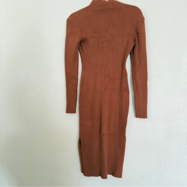 Vici Essential Mock Neck Knit Midi Dress - Image 9