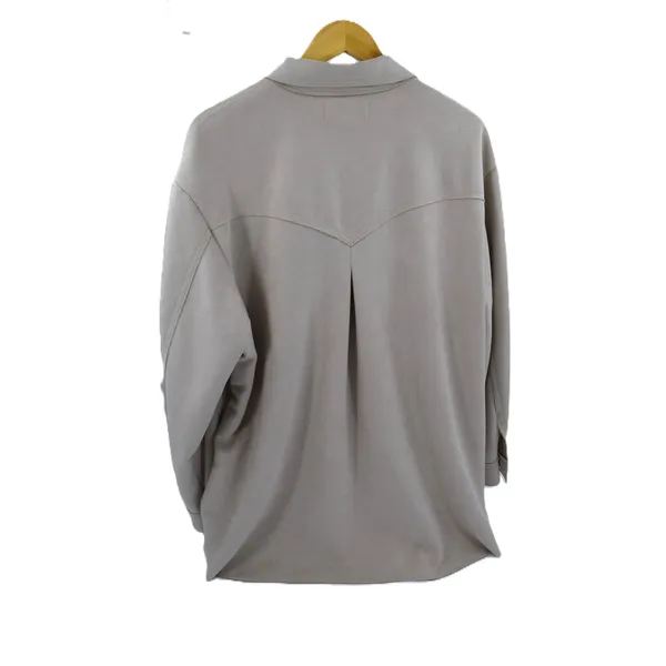 Philosophy Republic Clothing‎ Faux Leather Utility Shirt Jacket Beige Size L - Image 2
