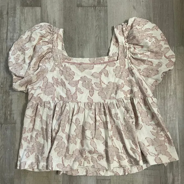 Maeve by Anthropologie Batia Textured Babydoll Top size LP - Image 11