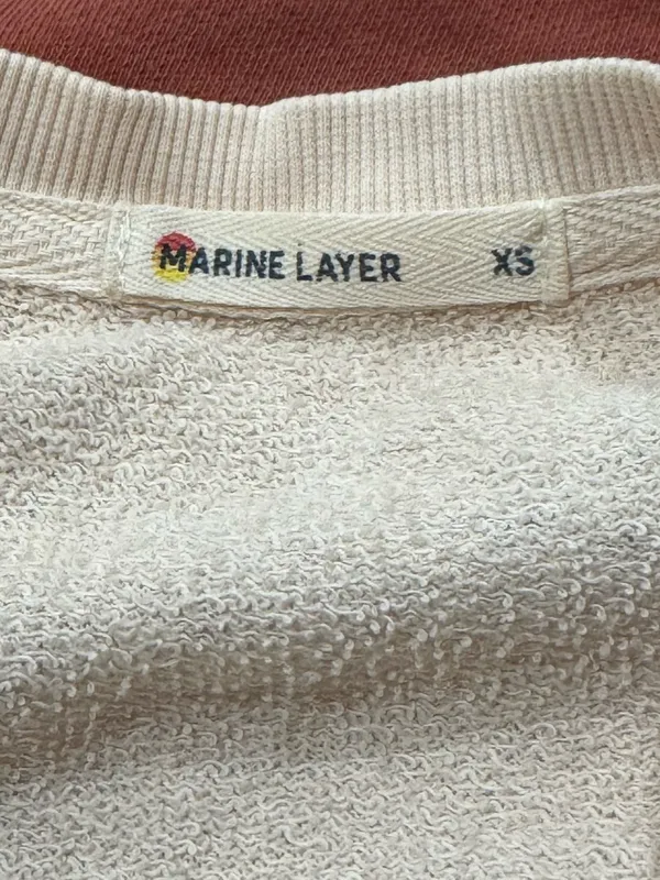 Marine Layer Terry Ombre Crewneck Sweatshirt Women’s XS - Image 3