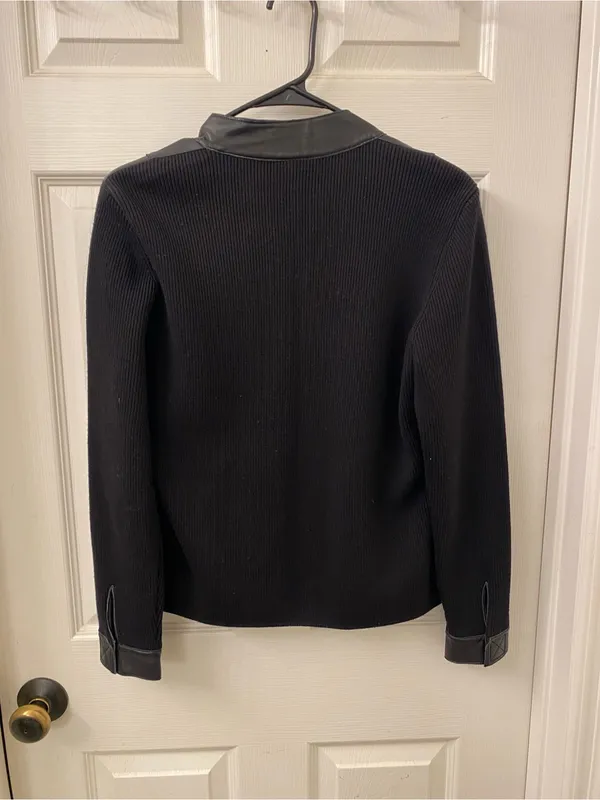 Classiques Entier Black Mixed-Media Zip Jacket - Image 4