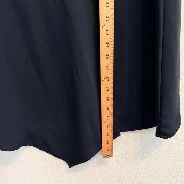 Zara Black Asymmetric Hem Midi‎ Skirt Small NWT Slit Minimalist Business Casual - Image 11